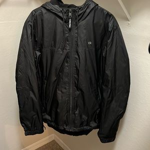 Calvin Klein Black Insulated wind breaker/ rain jacket